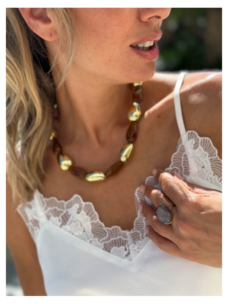 Collier Lia camel